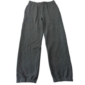 LL Bean Gray Fleece Sweatpant Joggers Drawstring Elastic Waist Men's Size Small